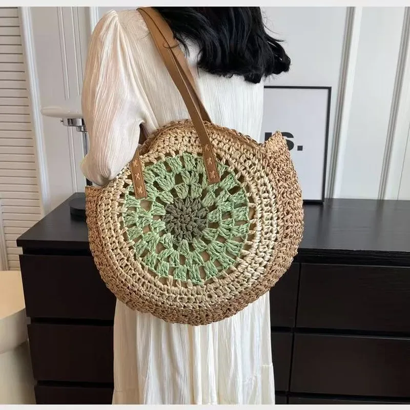 Straw Beach Tote Bag Handwoven - Women Bags Large review and price