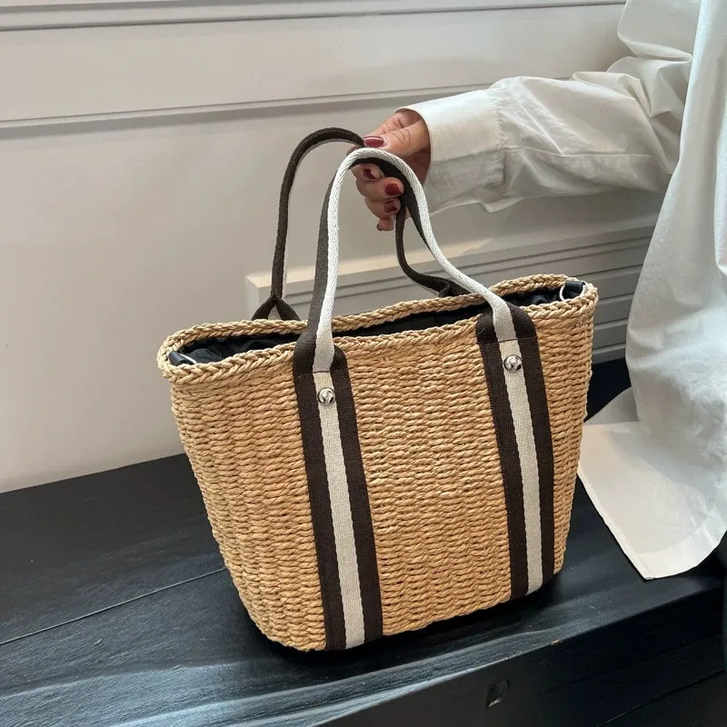 Summer straw tote bag hand-wov - Women Bags Large review and price