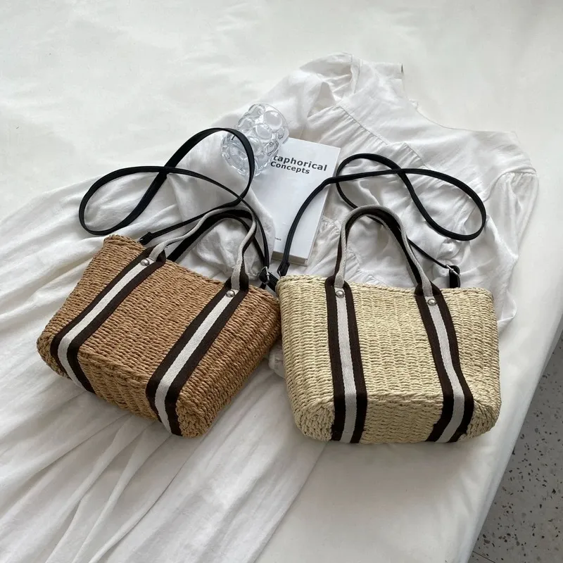 Summer straw tote bag hand-wov - Women Bags Large review and price