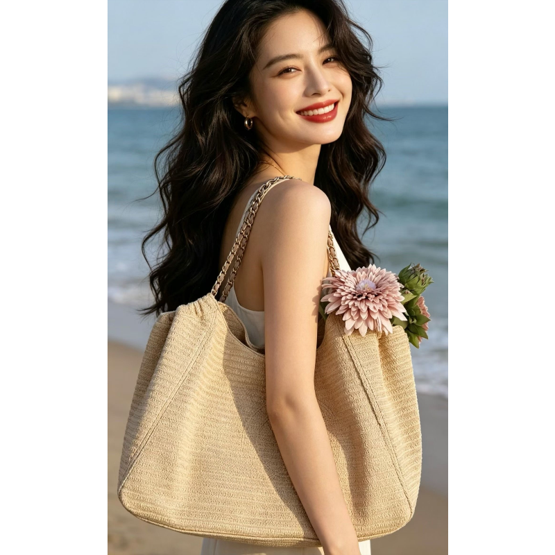 Chain Raffia 2026 Summer Beach - Women Bags Large review and price