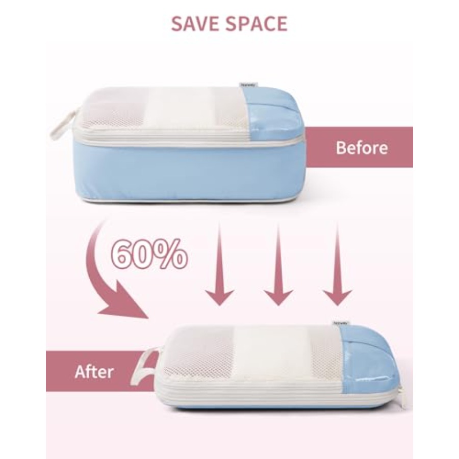6 Set Compression Packing Cube - Women Bags For Travel review and price