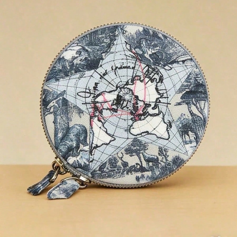 Dior Vintage Map Pattern Round - Women Bags Dior review and price