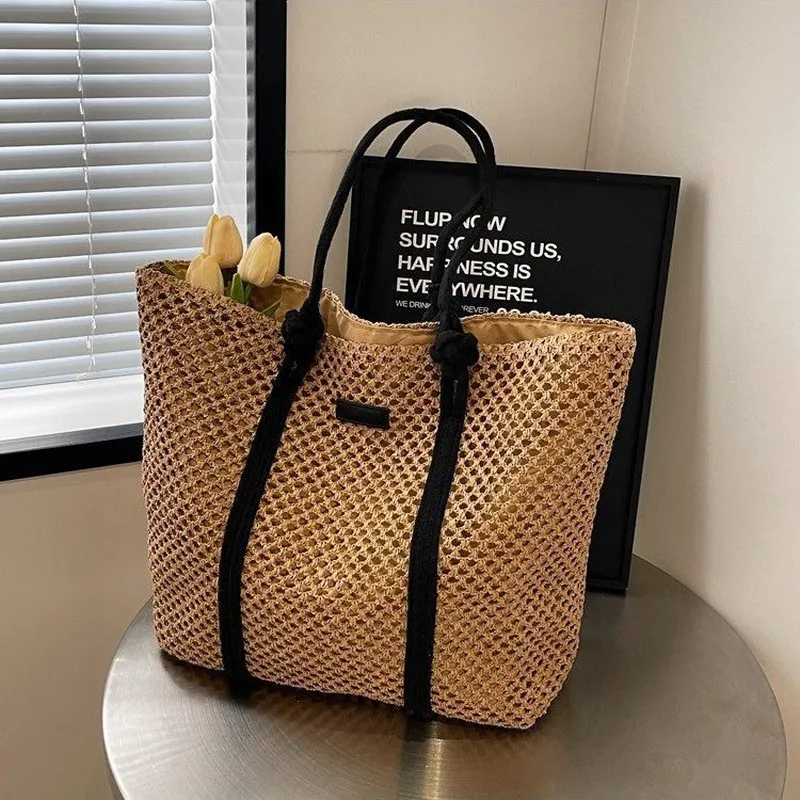 Hollow Straw Woven Tote Bag fo - Women Bags Large review and price