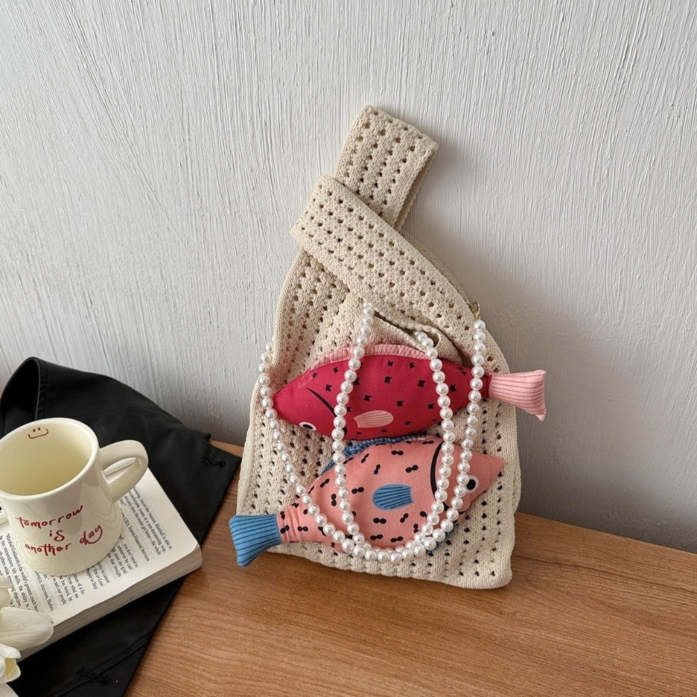 Large Capacity Fish Knitted Ha - Crochet Market Bag review and price