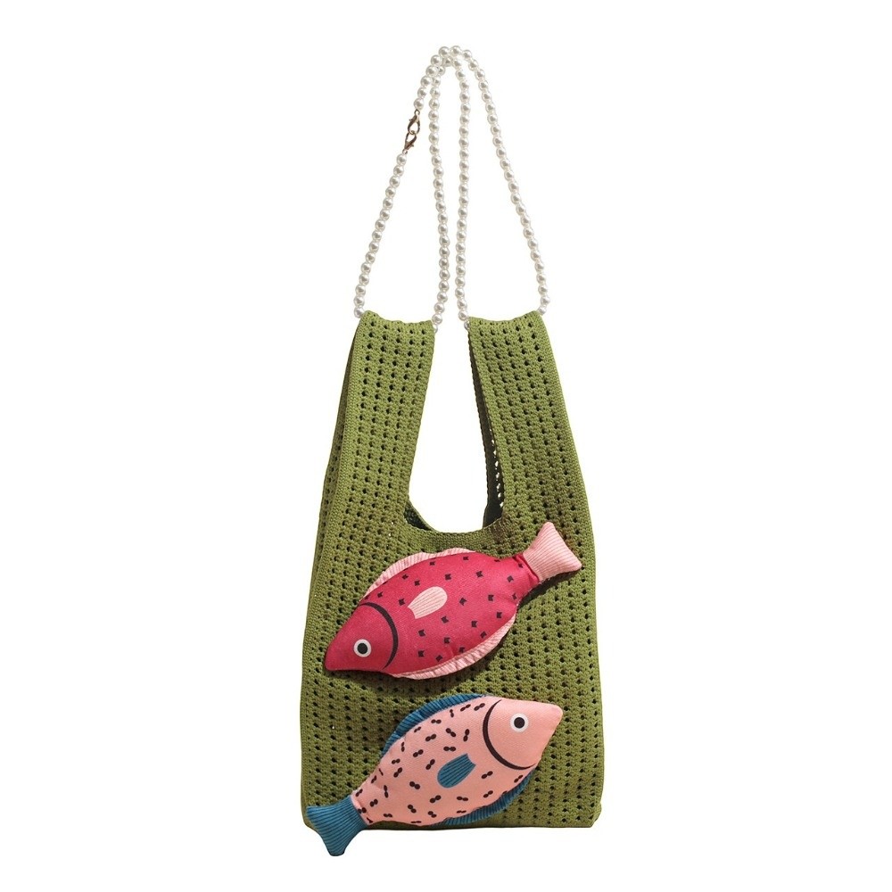 Large Capacity Fish Knitted Ha - Crochet Market Bag review and price