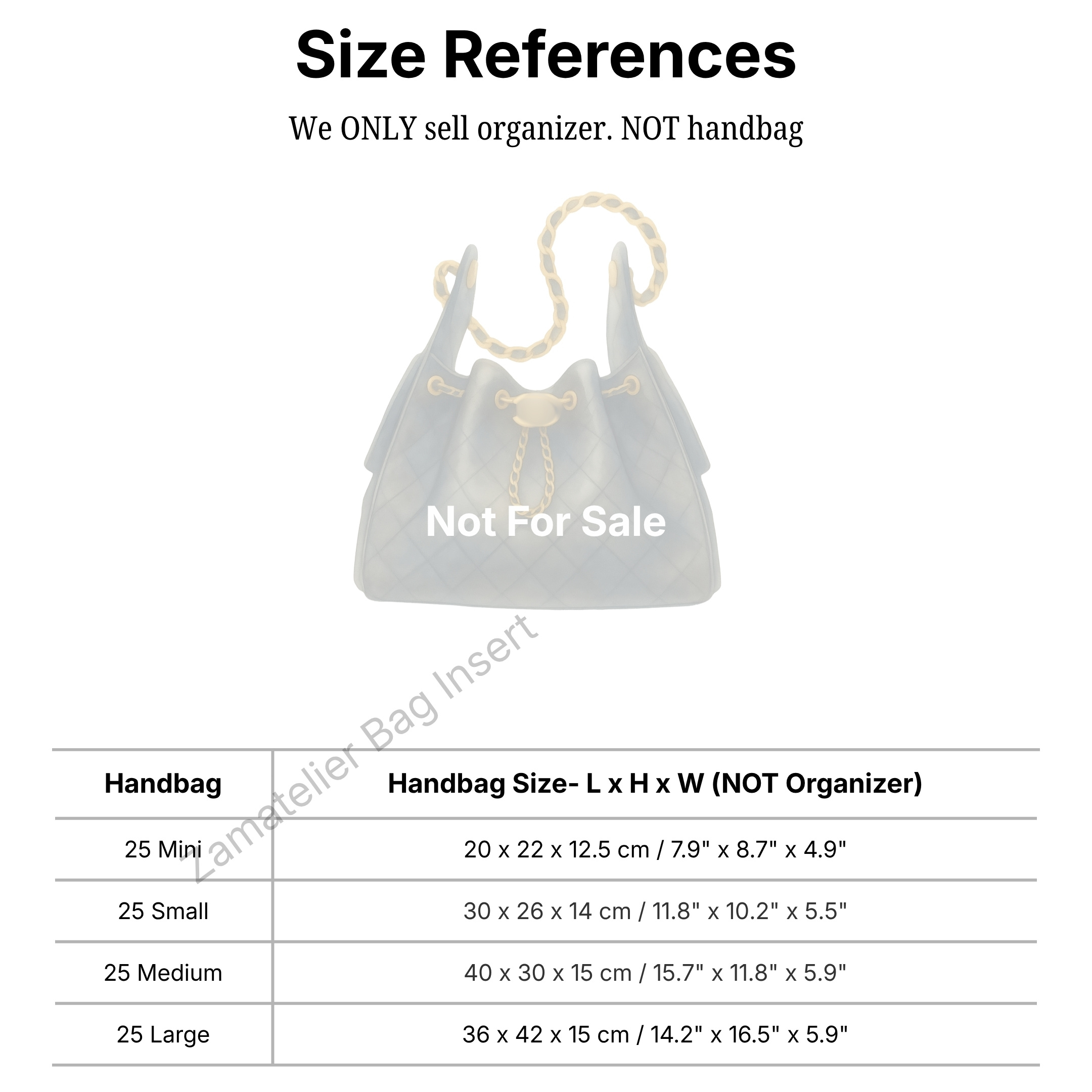 Custom Made Silk Insert for CC - Women Bags Large review and price