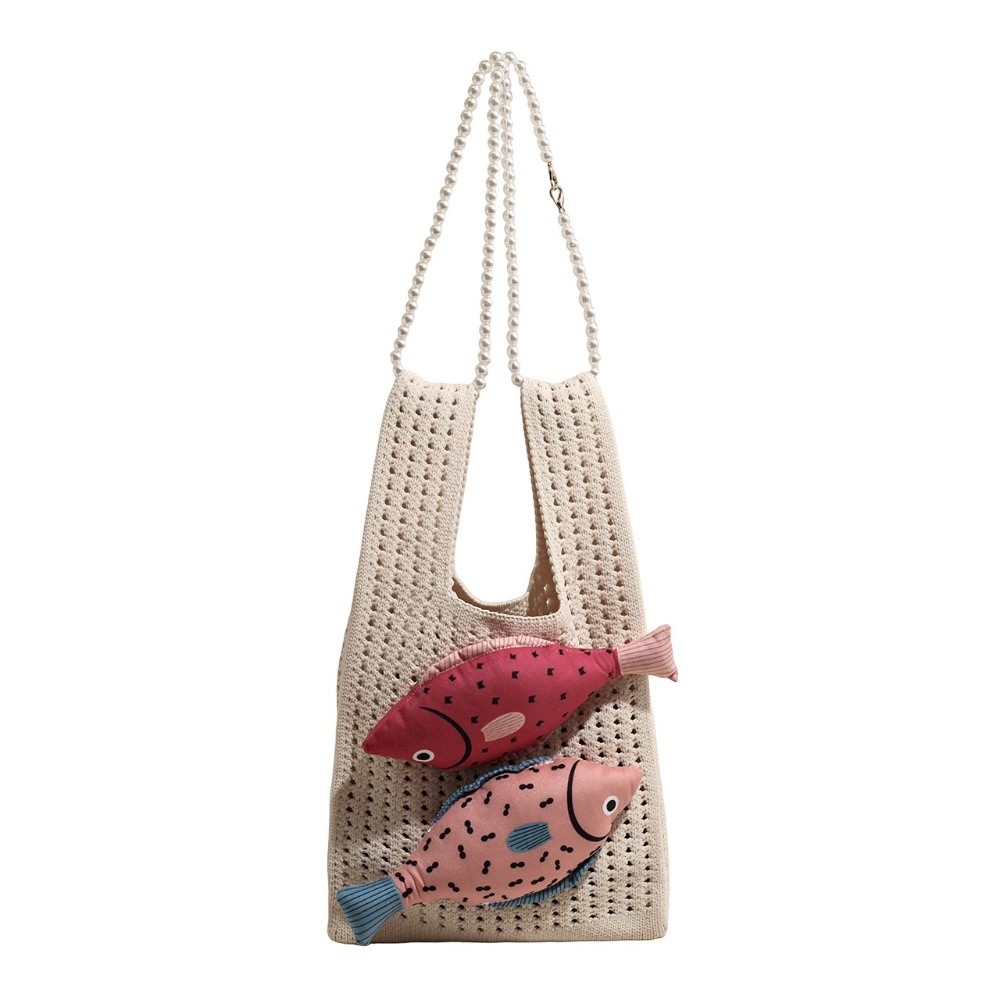 Large Capacity Fish Knitted Ha - Crochet Market Bag review and price