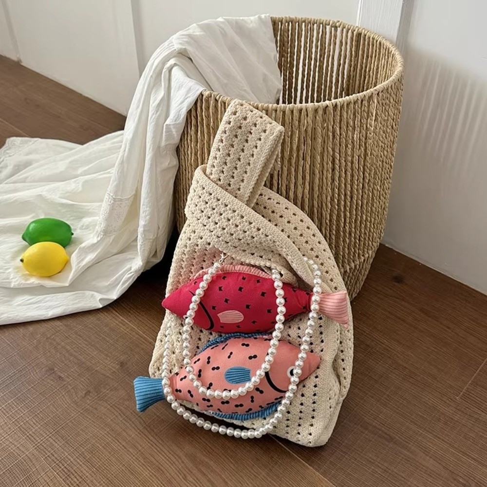 Large Capacity Fish Knitted Ha - Crochet Market Bag review and price