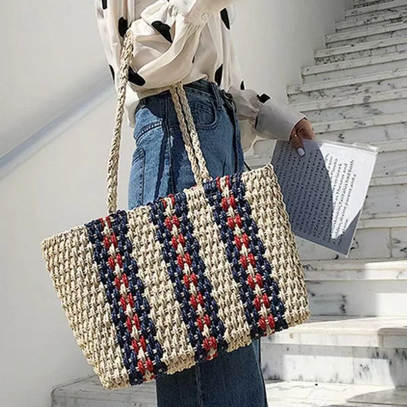Straw Tote Bag Women One-Shoul - Women Bags Large review and price