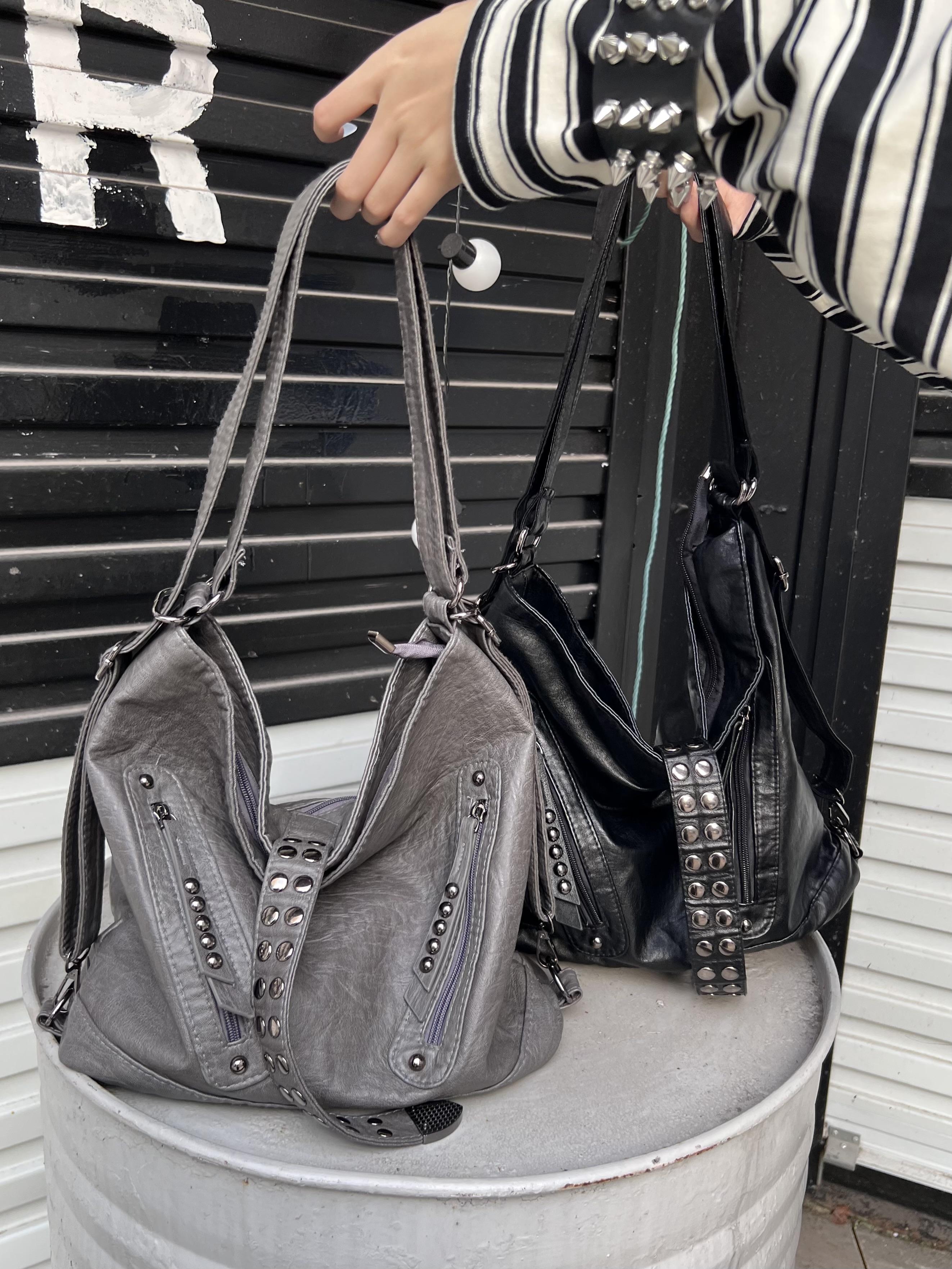 Retro Rivet Spice Girl Handbag - Women Bags With Laptop Compartment review and price