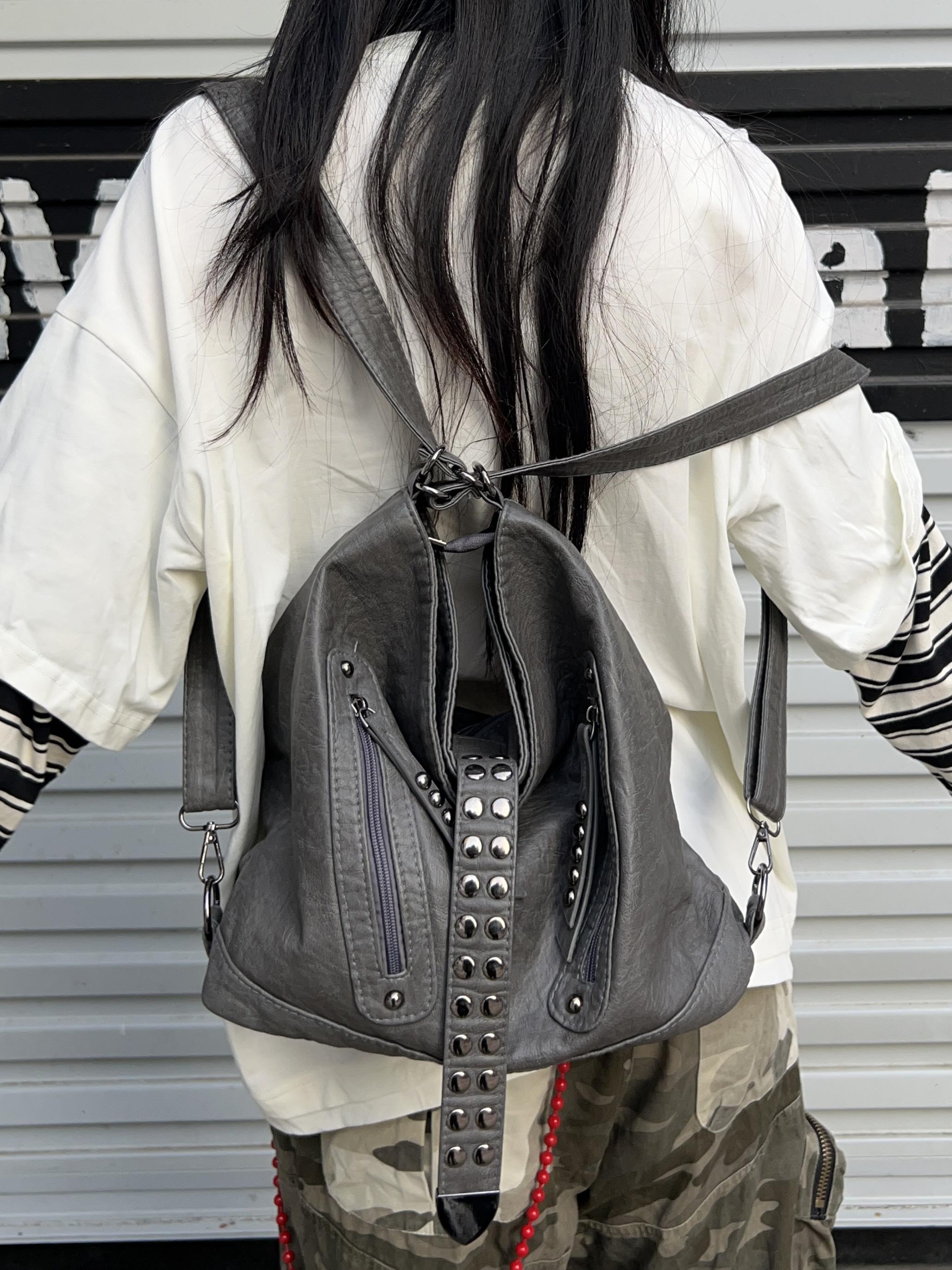 Retro Rivet Spice Girl Handbag - Women Bags With Laptop Compartment review and price
