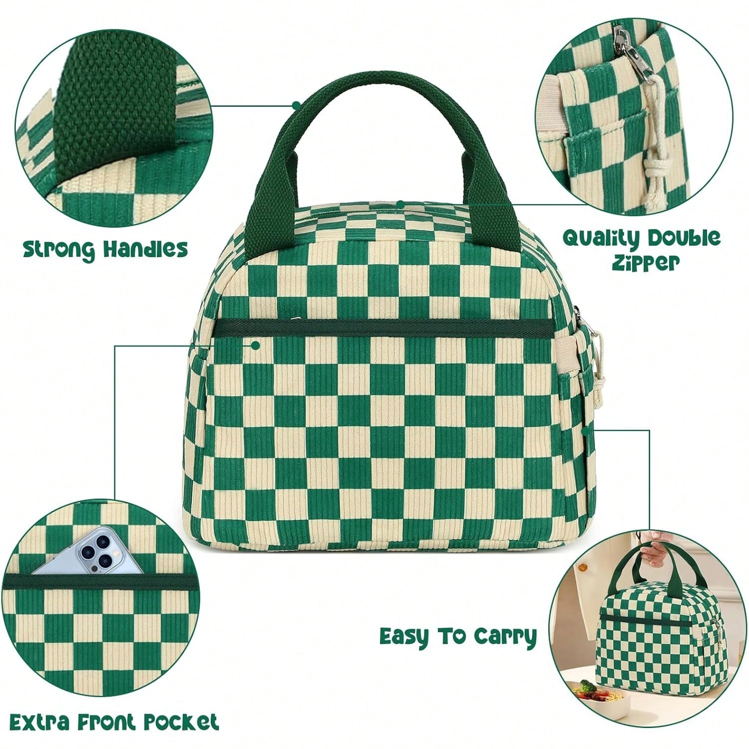 Cute Corduroy Lunch Tote Bags  - Women Bags For Work review and price