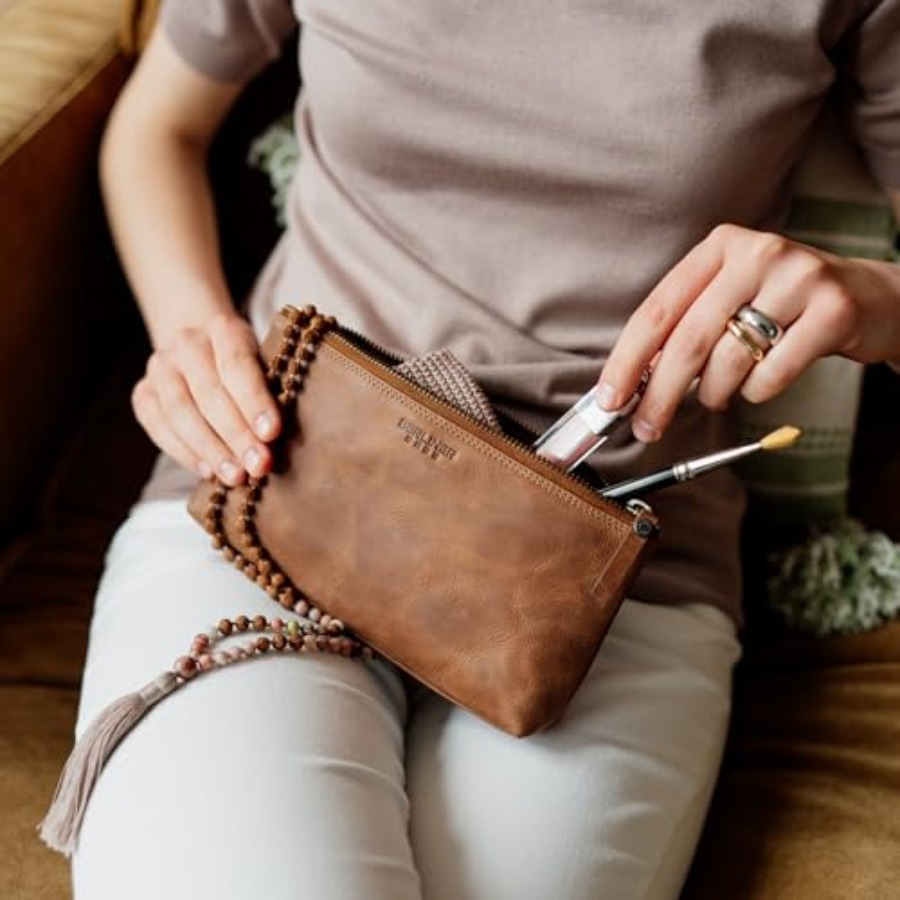 Vintage Genuine Leather Makeup - Women Bags For Travel review and price