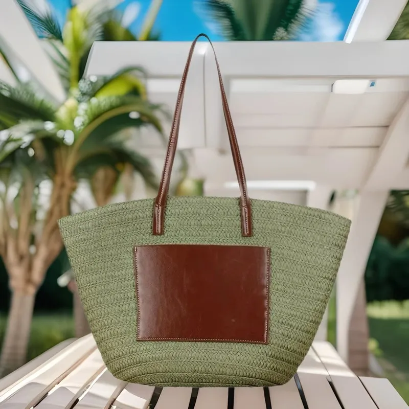 Straw hand-woven tote bag larg - Women Bags Large review and price