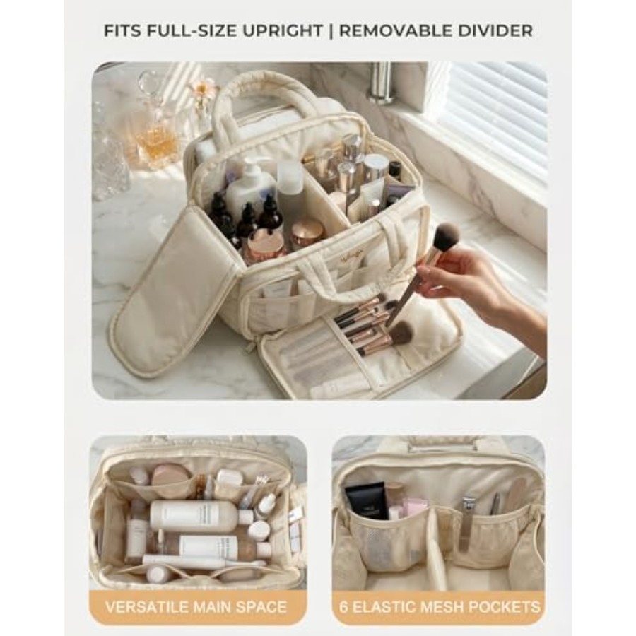 Large Quilted Toiletry Bag for - Women Bags Large review and price